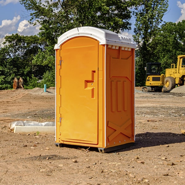 how often are the porta potties cleaned and serviced during a rental period in Prairie Ronde